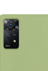 NoXx Hoes Geschikt voor Xiaomi Redmi Note 11 Hoesje Cover Siliconen Back Case Hoes Met 2x Screenprotector - Groen