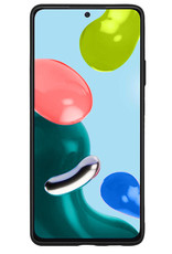 NoXx Hoes Geschikt voor Xiaomi Redmi Note 11 Hoesje Cover Siliconen Back Case Hoes Met 2x Screenprotector - Zwart
