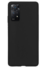 NoXx Hoes Geschikt voor Xiaomi Redmi Note 11 Hoesje Cover Siliconen Back Case Hoes Met 2x Screenprotector - Zwart