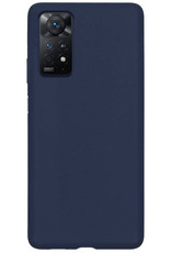 Nomfy Hoesje Geschikt voor Xiaomi Redmi Note 11 Hoesje Siliconen Cover Case Met Screenprotector - Hoes Geschikt voor Xiaomi Redmi Note 11 Hoes Back Case - Donkerblauw