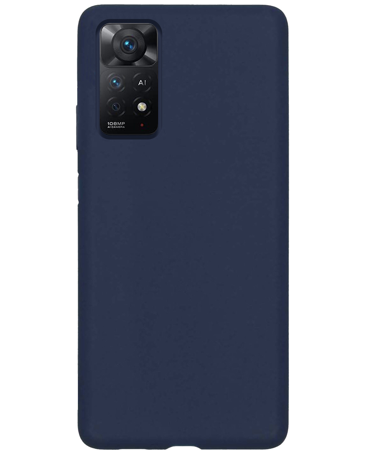 Nomfy Hoesje Geschikt voor Xiaomi Redmi Note 11 Hoesje Siliconen Cover Case Met Screenprotector - Hoes Geschikt voor Xiaomi Redmi Note 11 Hoes Back Case - Donkerblauw