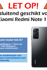 Nomfy Xiaomi Redmi Note 11 Hoesje Siliconen Case Back Cover Met Screenprotector - Xiaomi Redmi Note 11 Hoes Cover Silicone - Lila