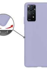 Nomfy Hoesje Geschikt voor Xiaomi Redmi Note 11 Hoesje Siliconen Cover Case Met Screenprotector - Hoes Geschikt voor Xiaomi Redmi Note 11 Hoes Back Case - Lila