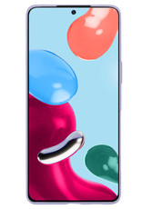 Nomfy Hoesje Geschikt voor Xiaomi Redmi Note 11 Hoesje Siliconen Cover Case Met Screenprotector - Hoes Geschikt voor Xiaomi Redmi Note 11 Hoes Back Case - Lila