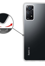 Nomfy Hoesje Geschikt voor Xiaomi Redmi Note 11 Hoesje Siliconen Cover Case Met Screenprotector - Hoes Geschikt voor Xiaomi Redmi Note 11 Hoes Back Case - Transparant