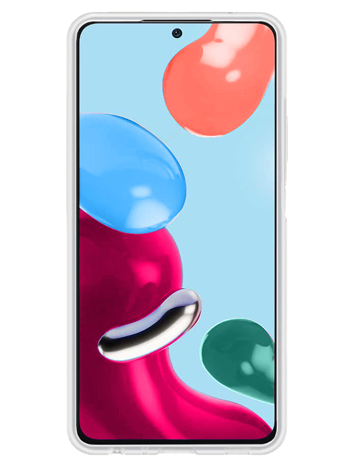 Nomfy Hoesje Geschikt voor Xiaomi Redmi Note 11 Hoesje Siliconen Cover Case Met Screenprotector - Hoes Geschikt voor Xiaomi Redmi Note 11 Hoes Back Case - Transparant