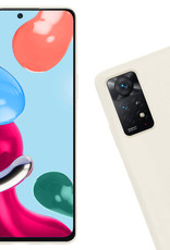 Nomfy Hoesje Geschikt voor Xiaomi Redmi Note 11 Hoesje Siliconen Cover Case Met Screenprotector - Hoes Geschikt voor Xiaomi Redmi Note 11 Hoes Back Case - Wit