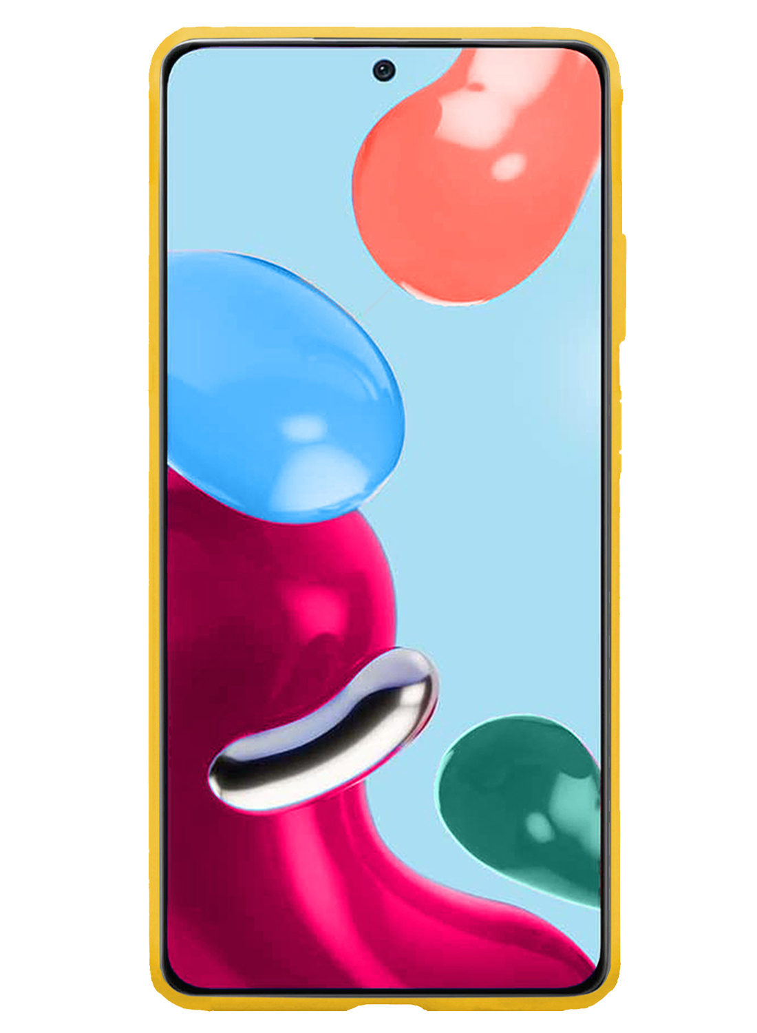 Nomfy Hoesje Geschikt voor Xiaomi Redmi Note 11 Hoesje Siliconen Cover Case Met 2x Screenprotector - Hoes Geschikt voor Xiaomi Redmi Note 11 Hoes Back Case - Geel