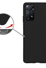 Nomfy Hoesje Geschikt voor Xiaomi Redmi Note 11 Hoesje Siliconen Cover Case Met 2x Screenprotector - Hoes Geschikt voor Xiaomi Redmi Note 11 Hoes Back Case - Zwart