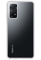 BASEY. Hoes Geschikt voor Xiaomi Redmi Note 11 Pro Hoesje Siliconen Back Cover Case Met Screenprotector - Hoesje Geschikt voor Xiaomi Redmi Note 11 Pro Hoes Cover Hoesje - Transparant