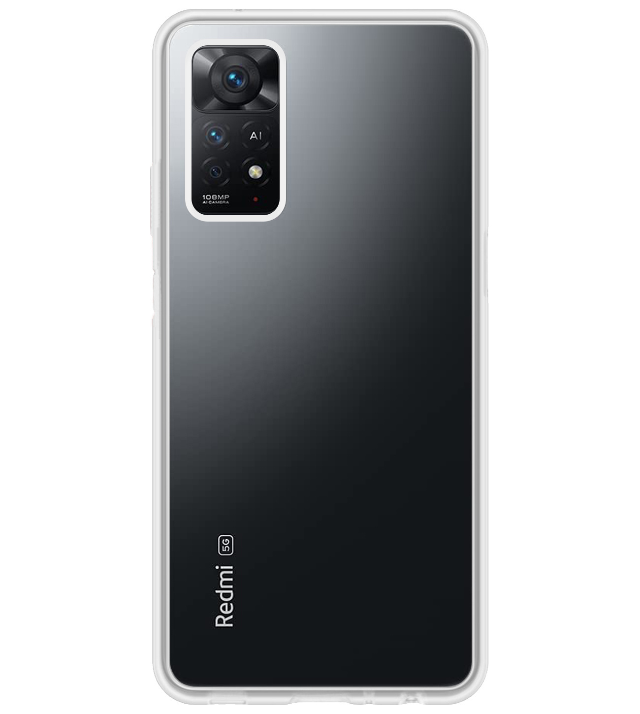 BASEY. Hoes Geschikt voor Xiaomi Redmi Note 11 Pro Hoesje Siliconen Back Cover Case Met 2x Screenprotector - Hoesje Geschikt voor Xiaomi Redmi Note 11 Pro Hoes Cover Hoesje - Transparant