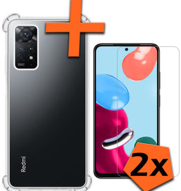 Nomfy Nomfy Xiaomi Redmi Note 11 Hoesje Shockproof Met 2x Screenprotector