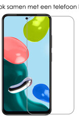 NoXx Hoes Geschikt voor Xiaomi Redmi Note 11 Hoesje Cover Siliconen Back Case Hoes Met Screenprotector - Lila