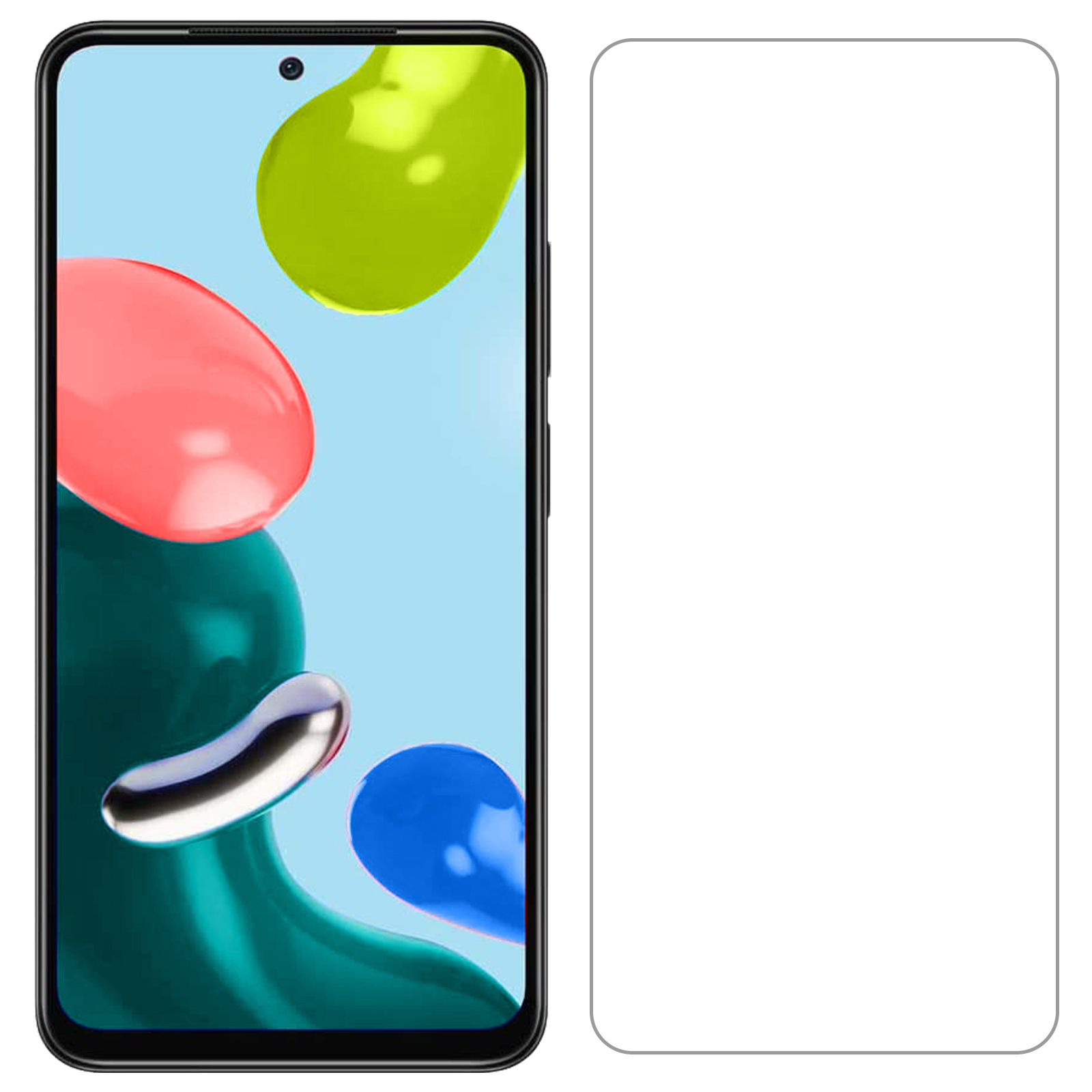 NoXx Hoes Geschikt voor Xiaomi Redmi Note 11 Hoesje Cover Siliconen Back Case Hoes Met Screenprotector - Rood
