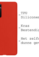 BASEY. Hoes Geschikt voor Xiaomi Redmi Note 11 Hoesje Siliconen Back Cover Case Met Screenprotector - Hoesje Geschikt voor Xiaomi Redmi Note 11 Hoes Cover Hoesje - Rood