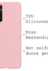 BASEY. Hoes Geschikt voor Xiaomi Redmi Note 11 Hoesje Siliconen Back Cover Case Met 2x Screenprotector - Hoesje Geschikt voor Xiaomi Redmi Note 11 Hoes Cover Hoesje - Lichtroze
