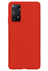 NoXx Hoes Geschikt voor Xiaomi Redmi Note 11 Hoesje Cover Siliconen Back Case Hoes Met Screenprotector - Rood