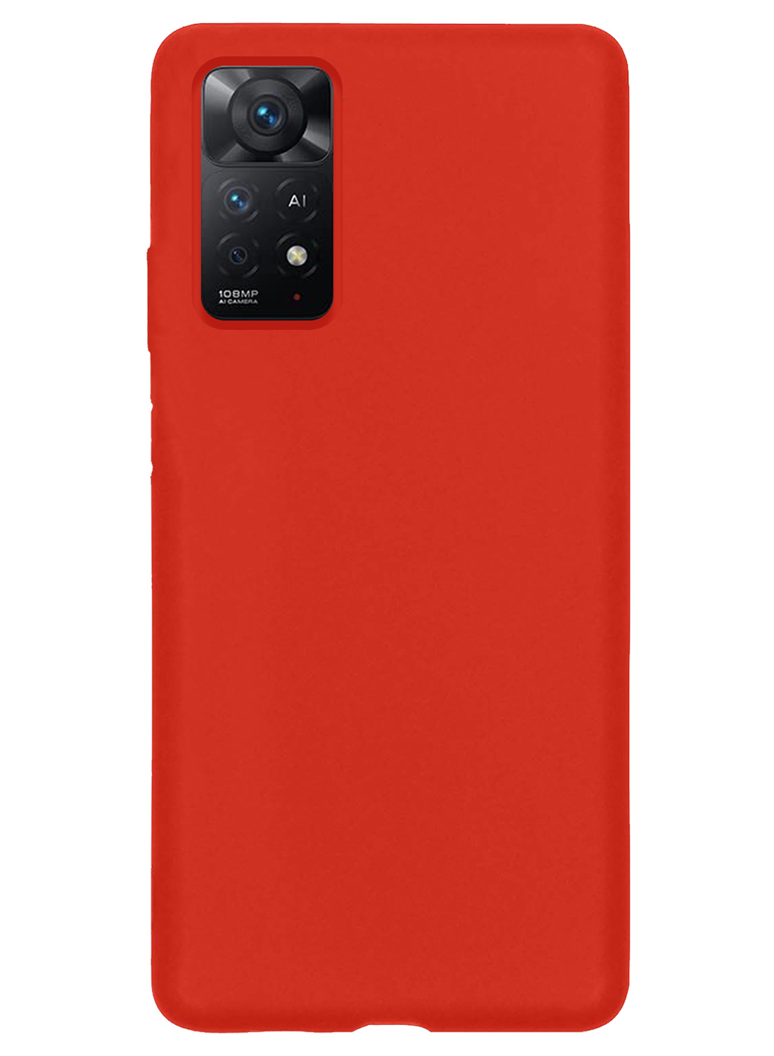 NoXx Hoes Geschikt voor Xiaomi Redmi Note 11 Hoesje Cover Siliconen Back Case Hoes Met Screenprotector - Rood