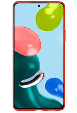 NoXx Hoes Geschikt voor Xiaomi Redmi Note 11 Hoesje Cover Siliconen Back Case Hoes Met 2x Screenprotector - Rood