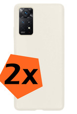 Nomfy Hoesje Geschikt voor Xiaomi Redmi Note 11 Hoesje Siliconen Cover Case - Hoes Geschikt voor Xiaomi Redmi Note 11 Hoes Back Case - 2-PACK - Wit