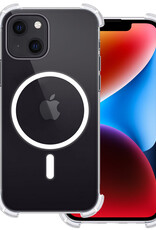 BASEY. Hoes Geschikt voor iPhone 14 Hoesje Magsafe Compatible Shock Proof Case Transparant - Hoesje Geschikt voor iPhone 14 Hoes Magsafe Cover Shockproof