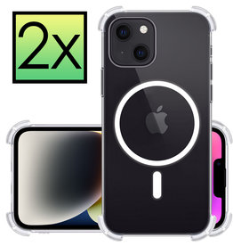 NoXx NoXx iPhone 14 Magsafe Hoesje - Transparant - 2 PACK