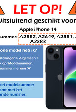 Nomfy Hoesje Geschikt voor iPhone 14 Hoes Geschikt voor Magsafe Shock Proof Cover Case Shockproof Transparant - Hoesje Geschikt voor iPhone 14 Hoes Back Case Magsafe - 2 PACK