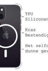 BASEY. Hoes Geschikt voor iPhone 14 Plus Hoesje Magsafe Compatible Shock Proof Case Transparant - Hoesje Geschikt voor iPhone 14 Plus Hoes Magsafe Cover Shockproof - 2 Stuks