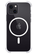 NoXx Hoes Geschikt voor iPhone 14 Plus Hoesje Geschikt voor Magsafe Hoesje Cover Shock Proof Case - Transparant - 2x