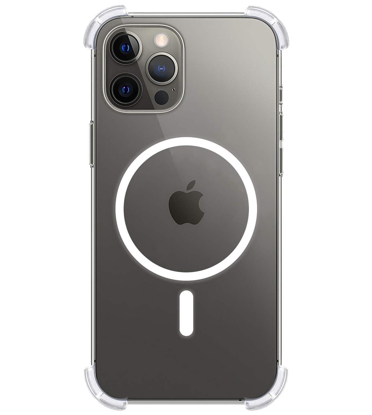 BASEY. Hoes Geschikt voor iPhone 14 Pro Hoesje Magsafe Compatible Shock Proof Case Transparant - Hoesje Geschikt voor iPhone 14 Pro Hoes Magsafe Cover Shockproof