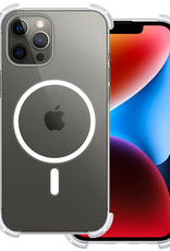 BASEY. Hoes Geschikt voor iPhone 14 Pro Hoesje Magsafe Compatible Shock Proof Case Transparant - Hoesje Geschikt voor iPhone 14 Pro Hoes Magsafe Cover Shockproof