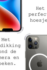 BASEY. Hoes Geschikt voor iPhone 14 Pro Hoesje Magsafe Compatible Shock Proof Case Transparant - Hoesje Geschikt voor iPhone 14 Pro Hoes Magsafe Cover Shockproof
