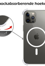 Nomfy Hoesje Geschikt voor iPhone 14 Pro Hoes Geschikt voor Magsafe Shock Proof Cover Case Shockproof Transparant - Hoesje Geschikt voor iPhone 14 Pro Hoes Back Case Magsafe - 2 PACK
