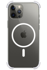 BASEY. Hoes Geschikt voor iPhone 14 Pro Max Hoesje Magsafe Compatible Shock Proof Case Transparant - Hoesje Geschikt voor iPhone 14 Pro Max Hoes Magsafe Cover Shockproof