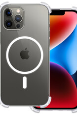 BASEY. Hoes Geschikt voor iPhone 14 Pro Max Hoesje Magsafe Compatible Shock Proof Case Transparant - Hoesje Geschikt voor iPhone 14 Pro Max Hoes Magsafe Cover Shockproof