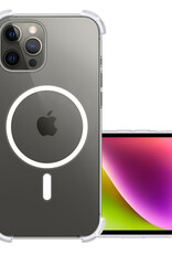 NoXx Hoes Geschikt voor iPhone 14 Pro Max Hoesje Geschikt voor Magsafe Hoesje Cover Shock Proof Case - Transparant