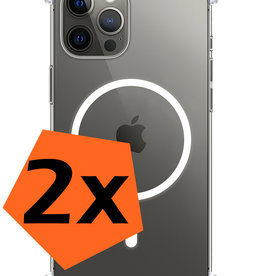 Nomfy Nomfy iPhone 14 Pro Max Magsafe Hoesje - Transparant - 2 PACK