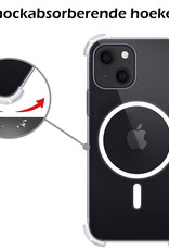 Nomfy Hoesje Geschikt voor iPhone 14 Plus Hoes Geschikt voor Magsafe Shock Proof Cover Case Shockproof Transparant Met Screenprotector - Hoesje Geschikt voor iPhone 14 Plus Hoes Back Case Magsafe