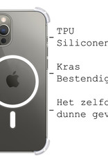 BASEY. Hoes Geschikt voor iPhone 14 Pro Hoesje Magsafe Compatible Shock Proof Case Transparant Met 2x Screenprotector - Hoesje Geschikt voor iPhone 14 Pro Hoes Magsafe Cover Shockproof