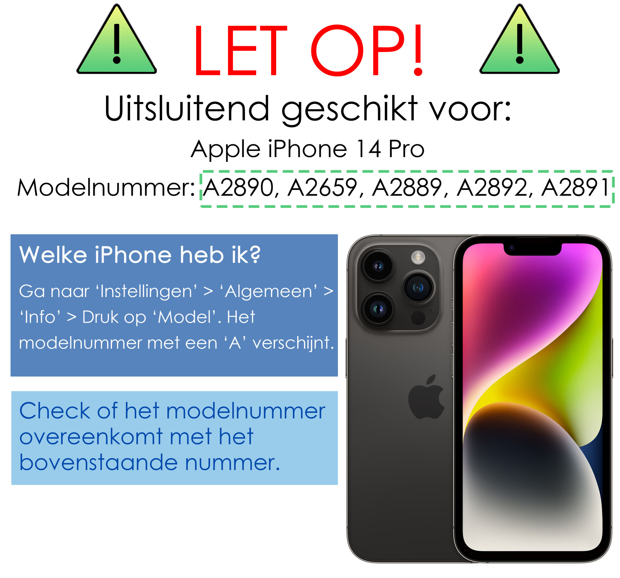 NoXx Hoes Geschikt voor iPhone 14 Pro Hoesje Geschikt voor Magsafe Hoesje Cover Shock Proof Case Met Screenprotector - Transparant
