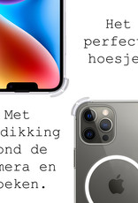 BASEY. Hoes Geschikt voor iPhone 14 Pro Max Hoesje Magsafe Compatible Shock Proof Case Transparant Met Screenprotector - Hoesje Geschikt voor iPhone 14 Pro Max Hoes Magsafe Cover Shockproof