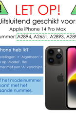 NoXx Hoes Geschikt voor iPhone 14 Pro Max Hoesje Geschikt voor Magsafe Hoesje Cover Shock Proof Case Met 2x Screenprotector - Transparant