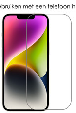 NoXx Hoes Geschikt voor iPhone 14 Hoesje Geschikt voor Magsafe Hoesje Cover Shock Proof Case Met 2x Screenprotector - Transparant