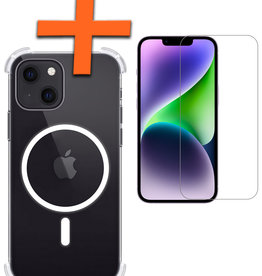 Nomfy Nomfy iPhone 14 Magsafe Hoesje Transparant Met Screenprotector