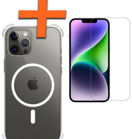 Nomfy Nomfy iPhone 14 Pro Magsafe Hoesje Transparant Met Screenprotector