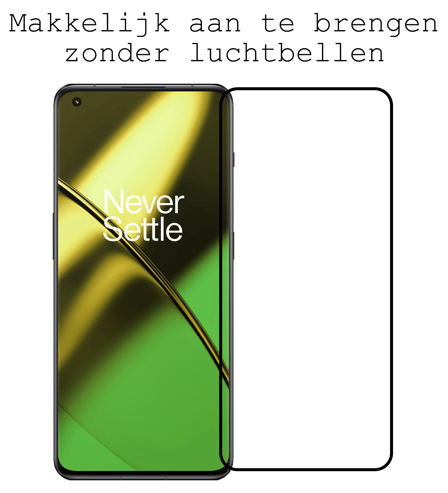 BASEY. Screenprotector Geschikt voor OnePlus 11 Screenprotector Beschermglas Full Cover - Screenprotector Geschikt voor OnePlus 11 Screen Protector Full Cover - 3 Stuks