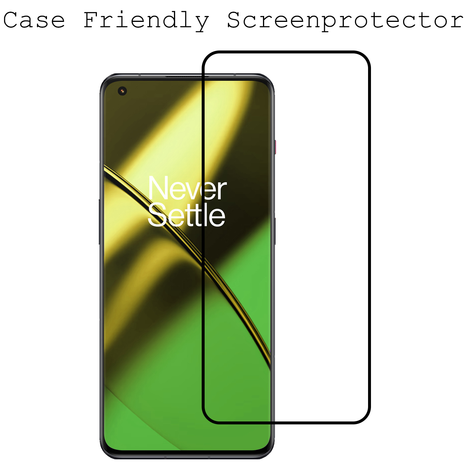 OnePlus 11 Screenprotector Tempered Glass Full Cover - OnePlus 11 Beschermglas Screen Protector Glas - 3 Stuks