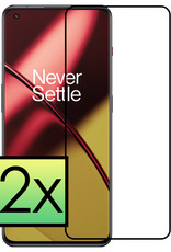 NoXx Screenprotector Geschikt voor OnePlus 11 Screenprotector Tempered Glass Gehard Glas Full Cover - 2x