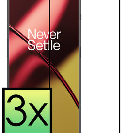 NoXx OnePlus 11 Screenprotector Glas Full Cover - 3 PACK