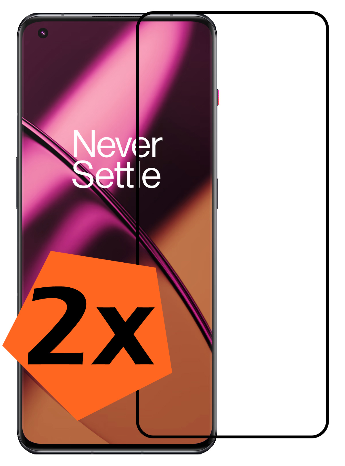 Nomfy Screenprotector Geschikt voor OnePlus 11 Screenprotector Bescherm Glas - Screenprotector Geschikt voor OnePlus 11 Screen Protector Tempered Glass Full Screen Full Cover - 2 PACK